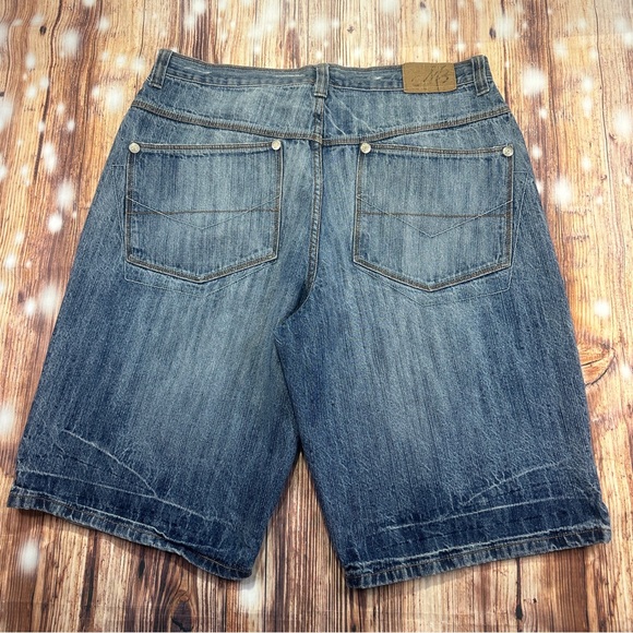 VIntage Makaveli Jeans Men’s 2pac Blue Denim Jean Shorts Size 38 - Picture 2 of 16